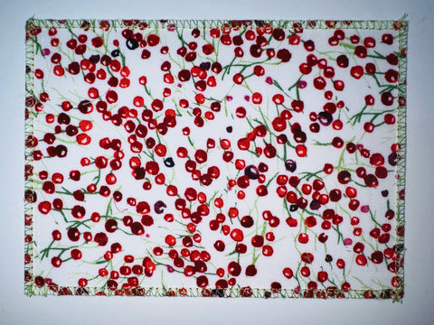 Red Berries on White