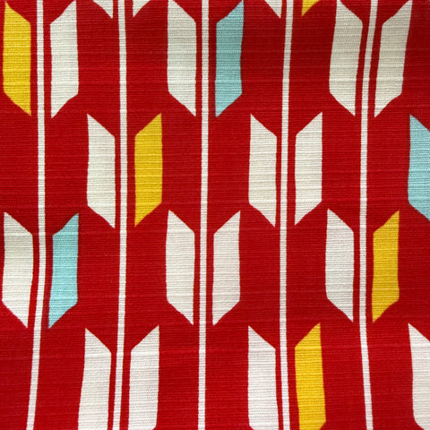 Japanese Linen Red Arrow Design