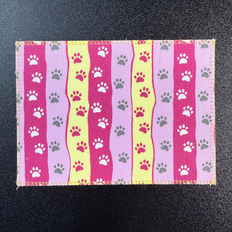 Paw Prints on Stripes
