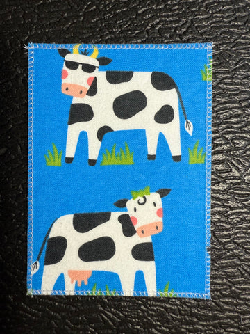 Big Happy Cows on Flannel