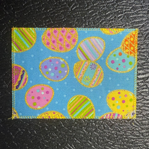 Easter Eggs on Blue