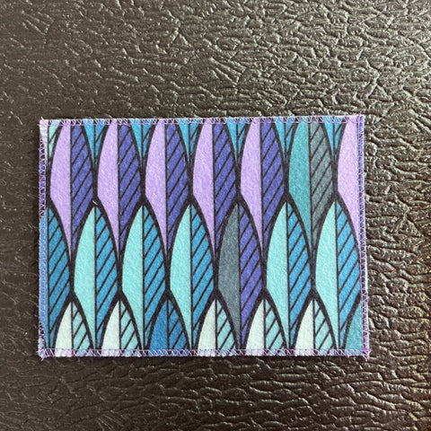 Leaves Blues Purples Felt