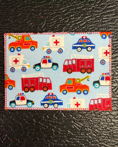 Fire Police Ambulance Trucks & Card