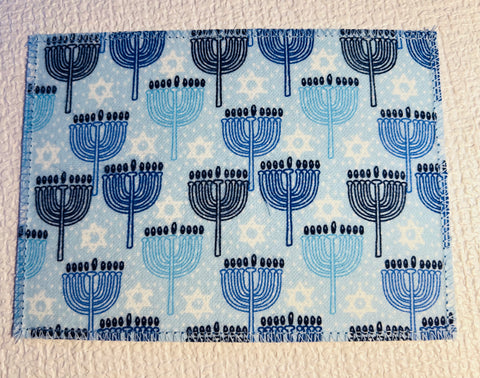 Hannukah Menorah on Flannel