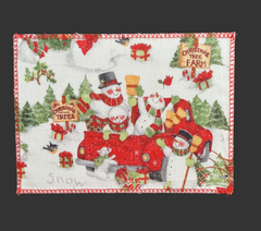 Snowmen in a Red Truck