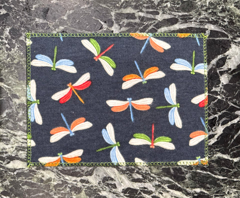 Dragonfies on Navy Flannel