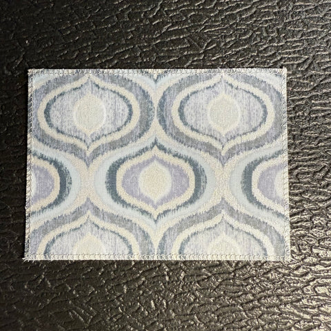 Grey Ikat Metallic Geometric Design