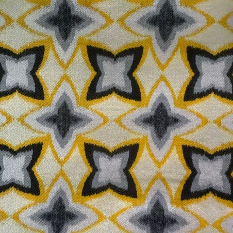 Yellow/Grey Ikat Design