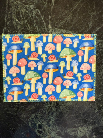 Mushrooms on Blue