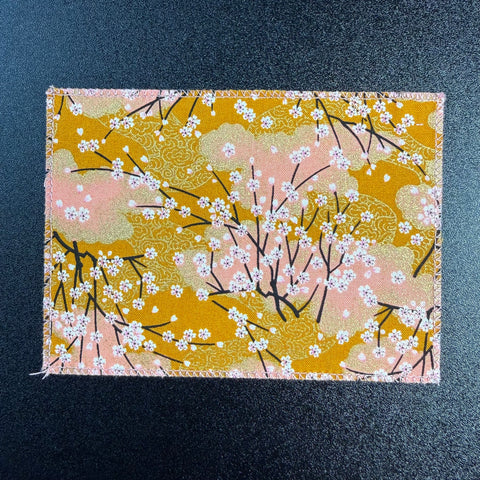 Japanese Cherry Blossom on Gold Pink