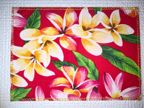Aloha Print Pink & Yellow Plumeria