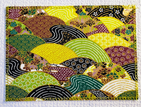 Japanese Metallic Green Waves
