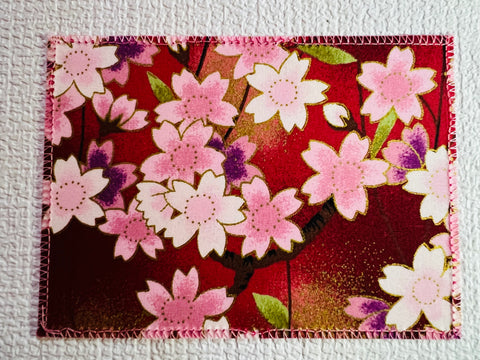 Cherry Blossom Buds on Red