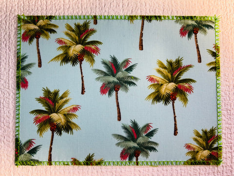 Palm Trees on Blue