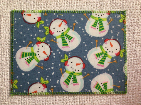 Snowman with Green Scarf