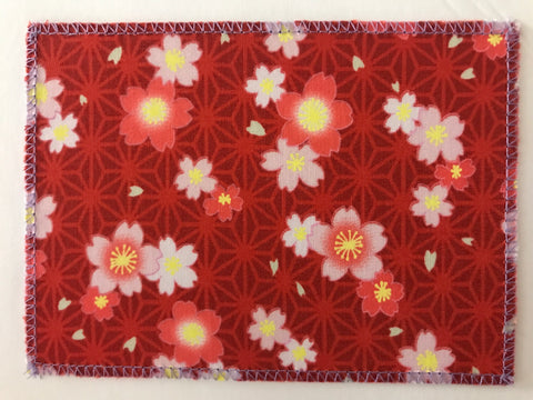 Plum Sakura on Red