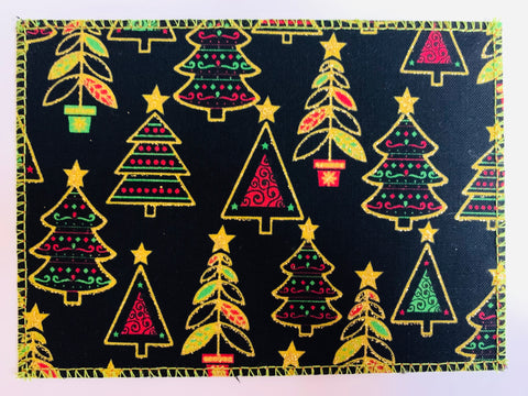 Glitter Christmas Trees on Black