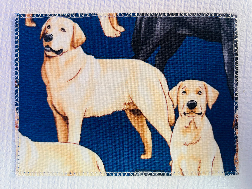 Labrador Dogs in Blue