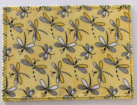 Dragonflies on Yellow Glitter