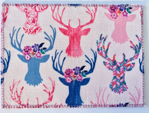 Stag Deer Heads Pastel
